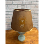 Vintage Aladdin Oil Lamp Green Venetian w/ Original Whip-O-Lite Paper Shade