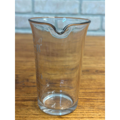 Vintage Early 1900s Etched Apothecary Beaker w/ Spout Pharmacy Lab 5"