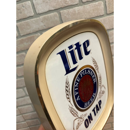 Miller Lite On Tap A Fine Pilsner Beer Plastic Wall Hanging Sign Man Cave Bar