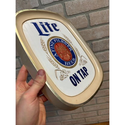 Miller Lite On Tap A Fine Pilsner Beer Plastic Wall Hanging Sign Man Cave Bar