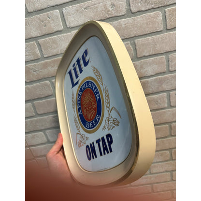 Miller Lite On Tap A Fine Pilsner Beer Plastic Wall Hanging Sign Man Cave Bar