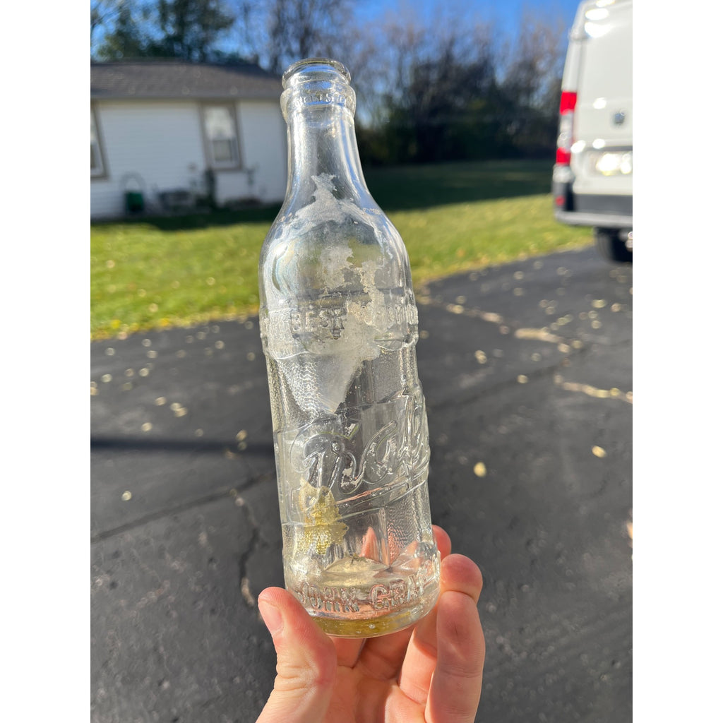 Vintage 1920s John Graf Co. Art Deco Clear Soda Beer Bottle Milwaukee Wis Graf's