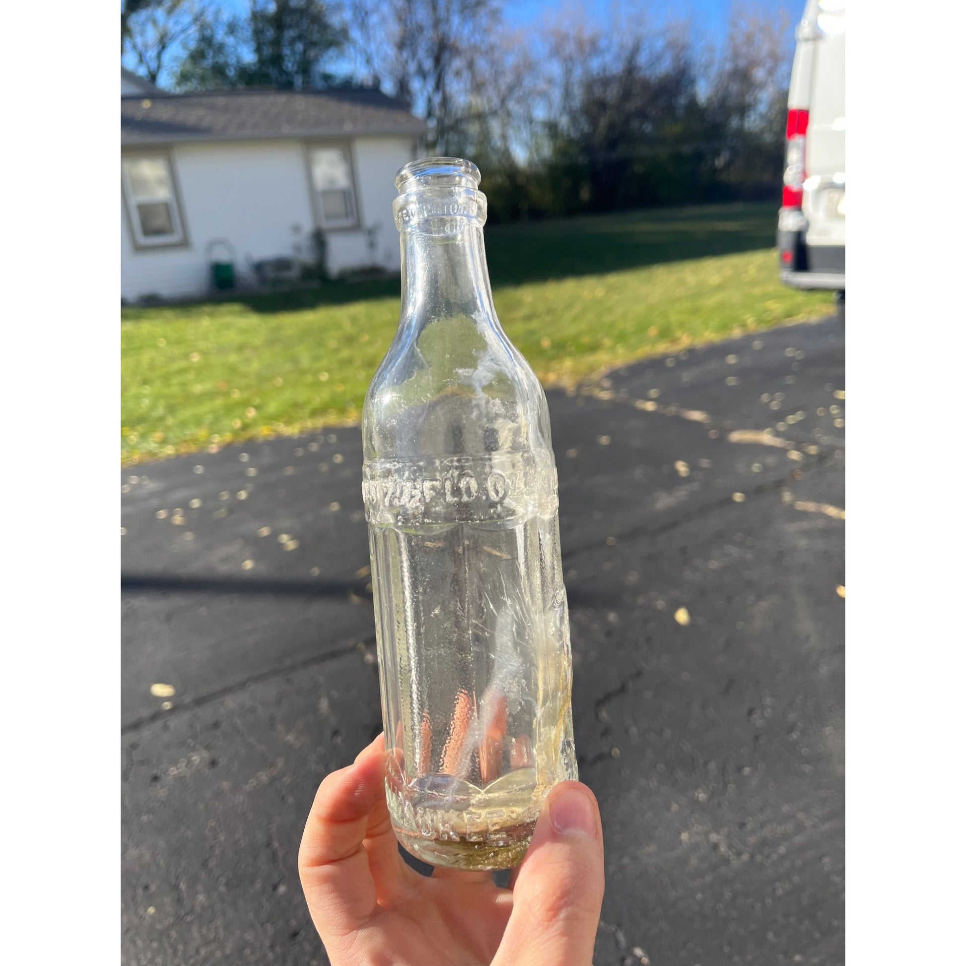 Vintage 1920s John Graf Co. Art Deco Clear Soda Beer Bottle Milwaukee Wis Graf's