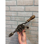 Antique Millers Falls Co. Egg Beater Style Hand Crank Drill Auger Tool Old Greenfield, Massachusetts