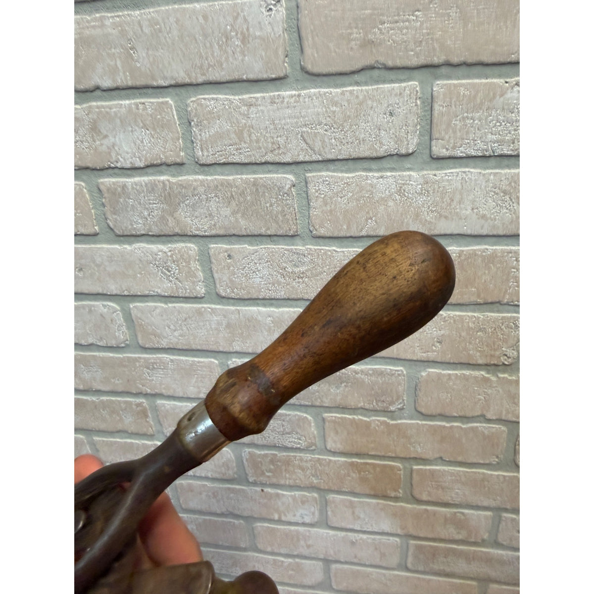 Antique Millers Falls Co. Egg Beater Style Hand Crank Drill Auger Tool Old Greenfield, Massachusetts