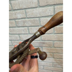 Antique Millers Falls Co. Egg Beater Style Hand Crank Drill Auger Tool Old Greenfield, Massachusetts