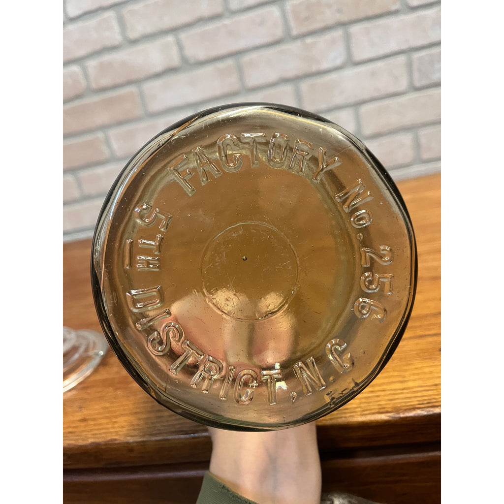 Antique 1890-1900 Glass R.J. Reynolds Tobacco Jar 5 Th District Factory No 256 NC
