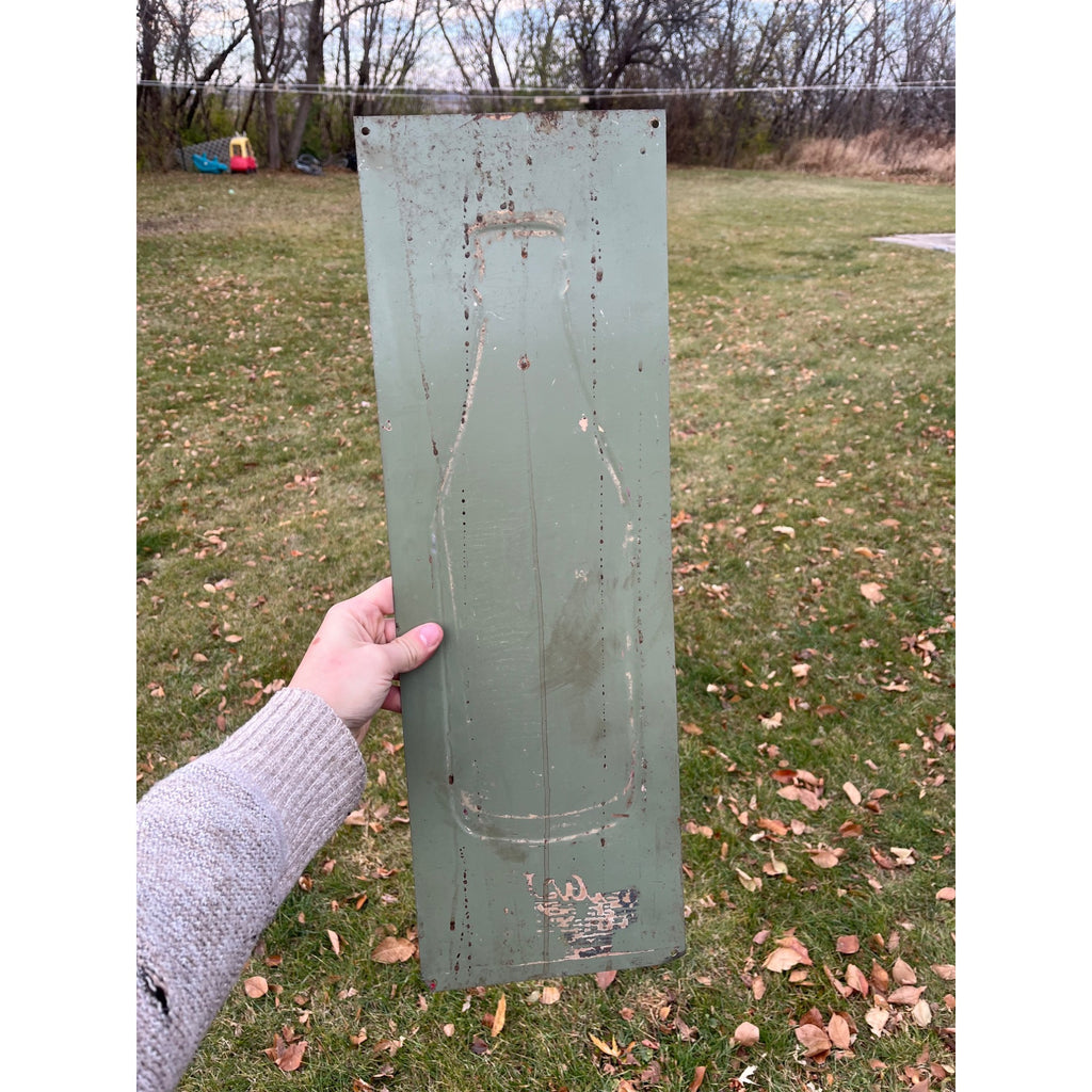 Nichol Kola Embossed Painted Metal Sign Vertical With Bottle 24x8 Inches