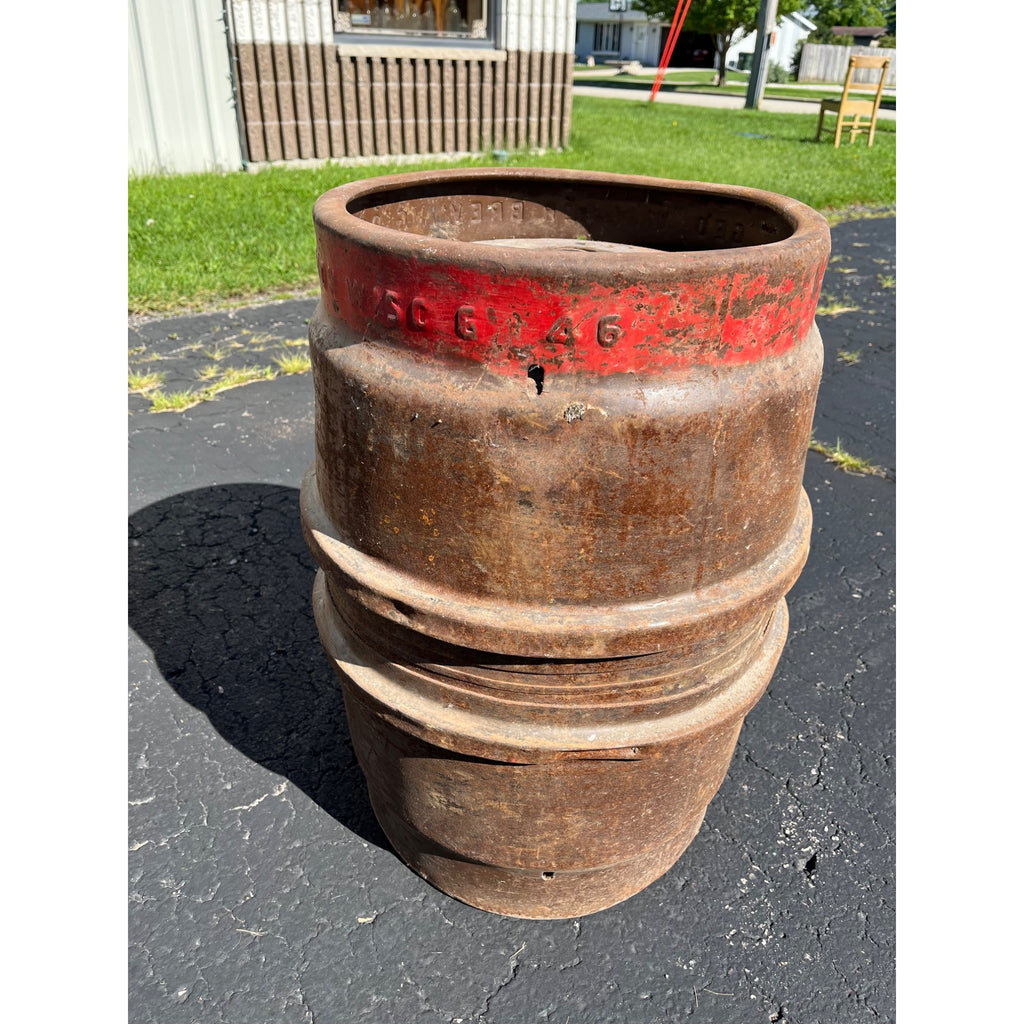 Vintage Geo. Walter Brewing Co Appleton Wisconsin Steel Keg Half Barrel Wis WI