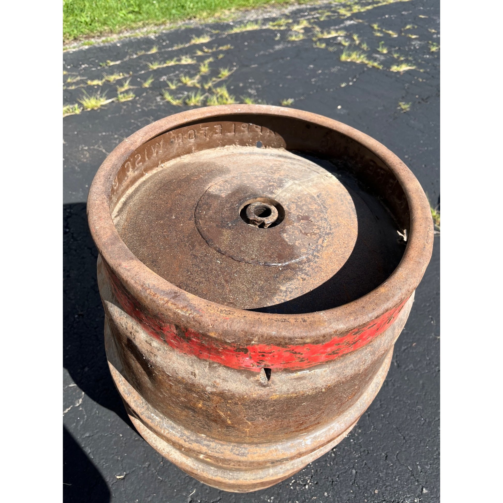 Vintage Geo. Walter Brewing Co Appleton Wisconsin Steel Keg Half Barrel Wis WI