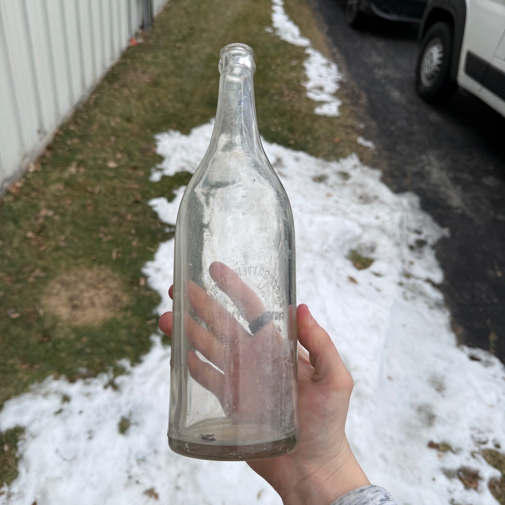 Engel Bottling Works Fond Du Lac Wis Quart Bottle 1 Pint 12 Fl Oz Clear Soda