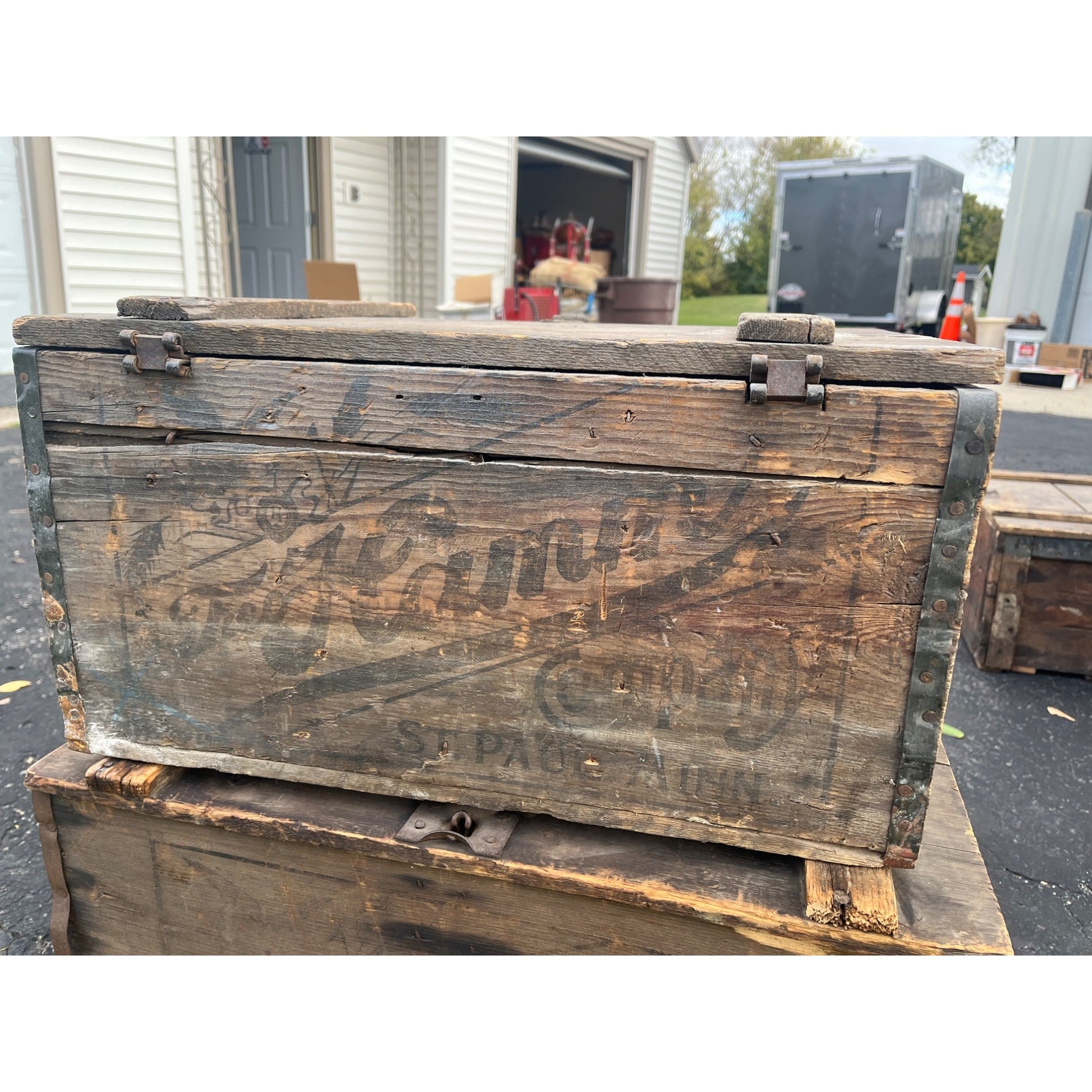 Vintage Theo Hamm Brewing Co. St Paul Wooden Crate Bottle Case Hamm's Beer