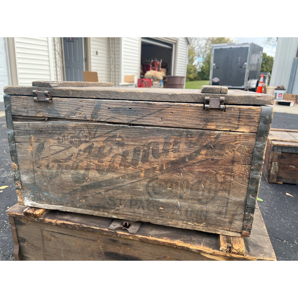 Vintage Theo Hamm Brewing Co. St Paul Wooden Crate Bottle Case Hamm's Beer