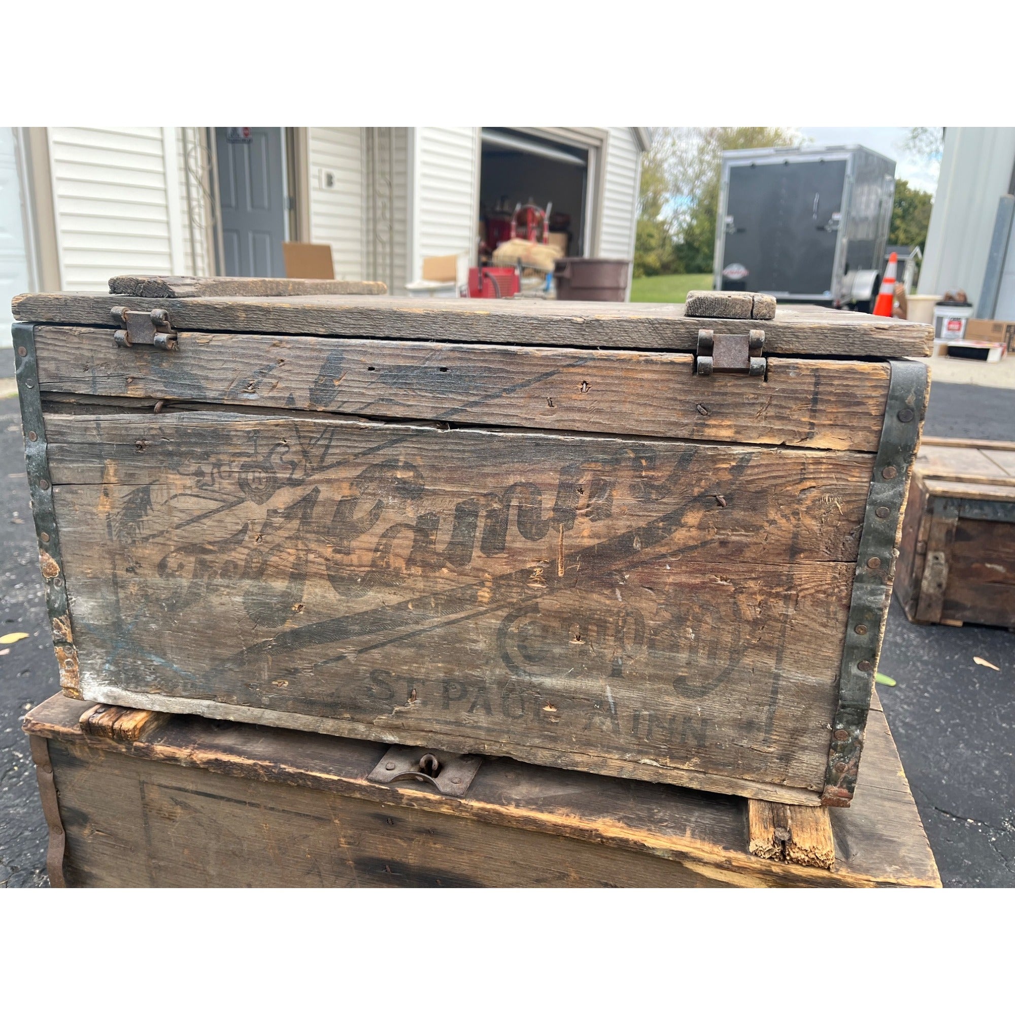 Vintage Theo Hamm Brewing Co. St Paul Wooden Crate Bottle Case Hamm's Beer