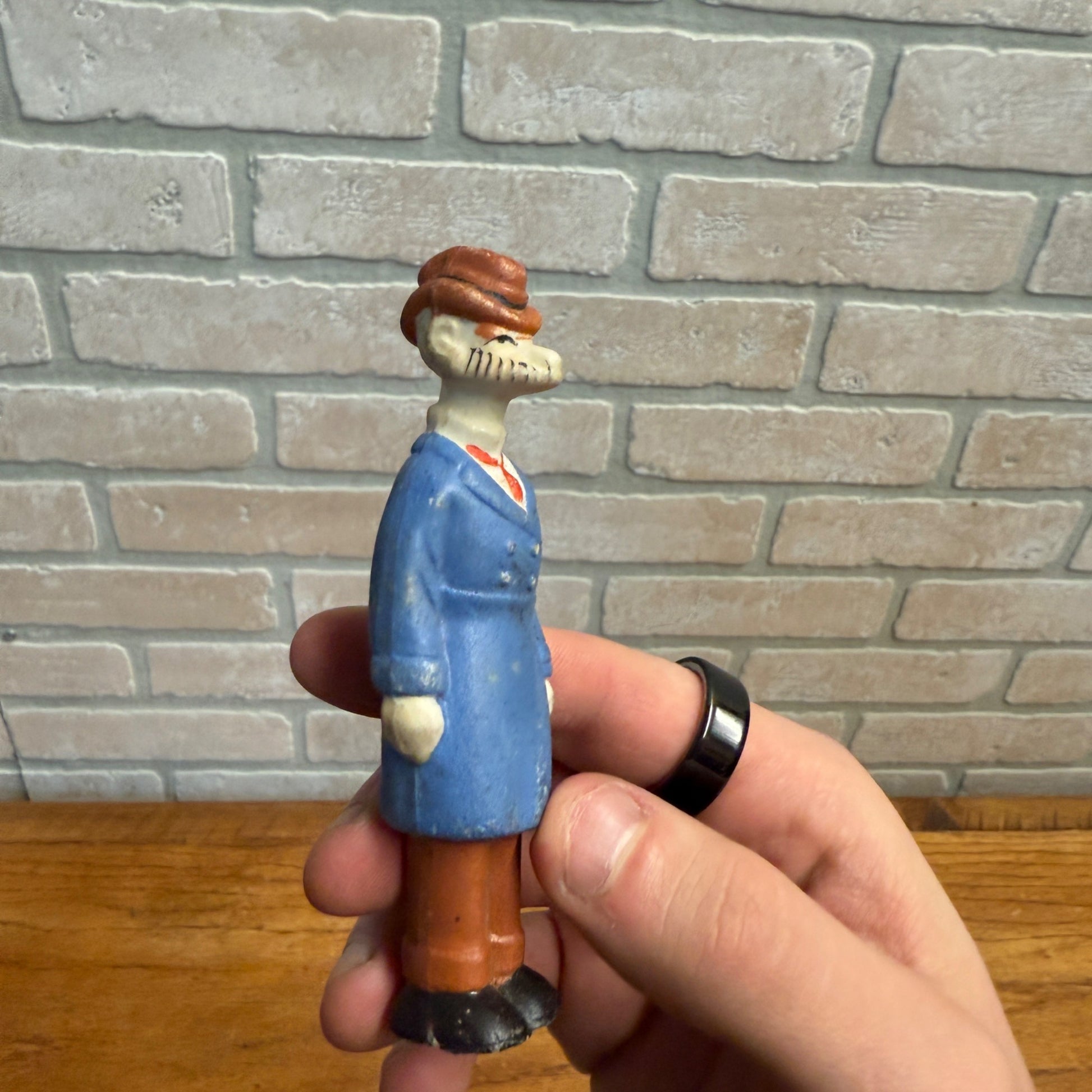 Vintage Lot (4) Comic Strip Bisque Japan Figures Toys The Gumps Moon Mullins