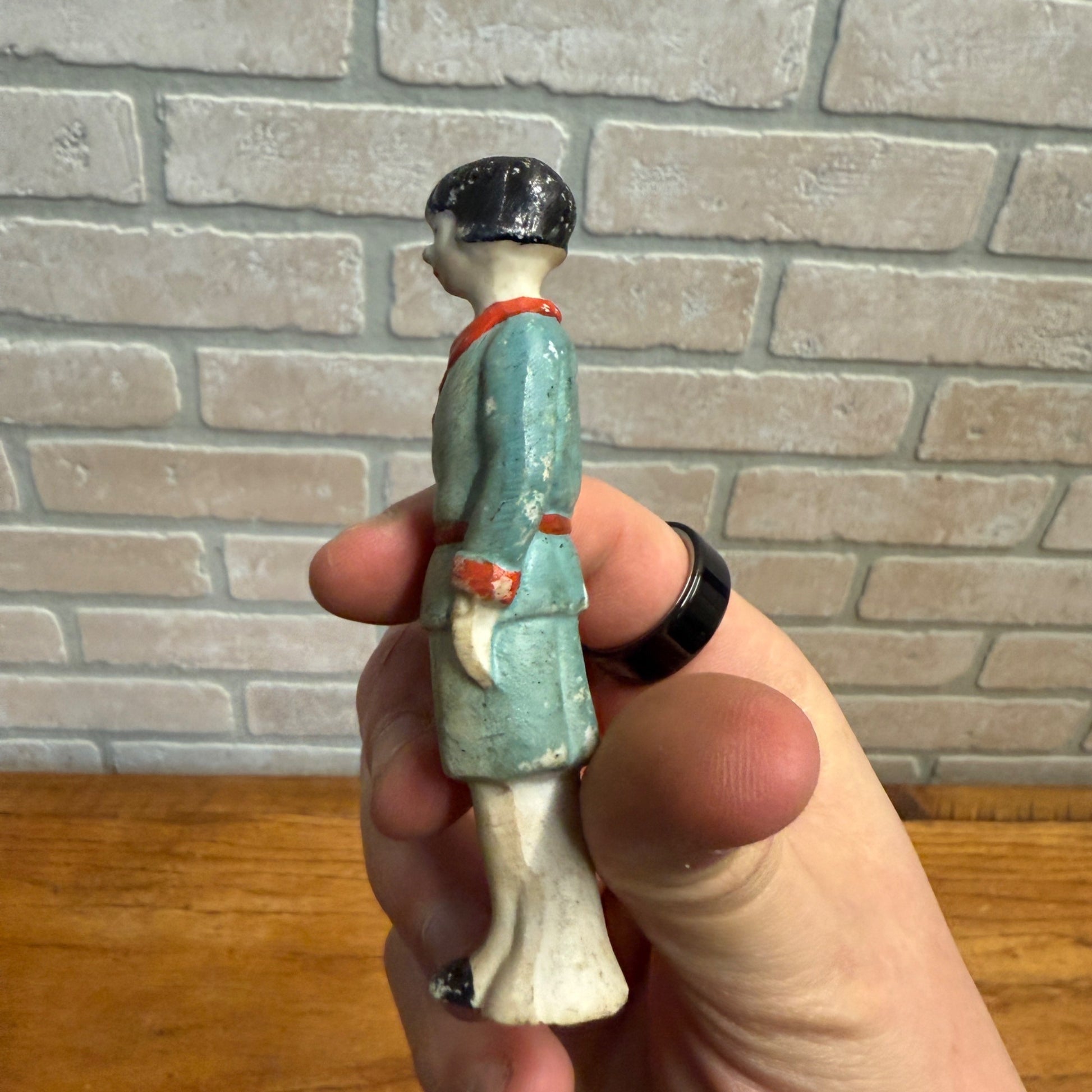 Vintage Lot (4) Comic Strip Bisque Japan Figures Toys The Gumps Moon Mullins