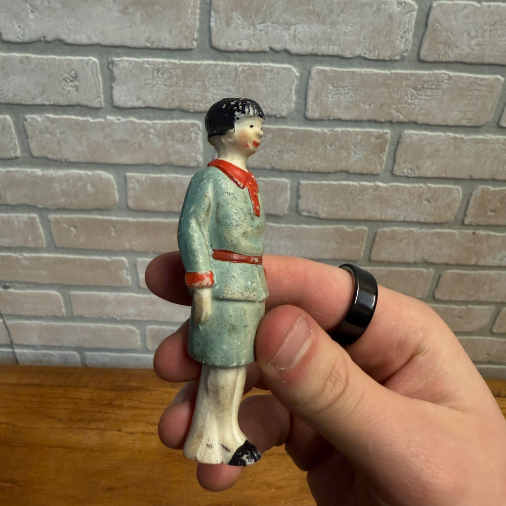 Vintage Lot (4) Comic Strip Bisque Japan Figures Toys The Gumps Moon Mullins