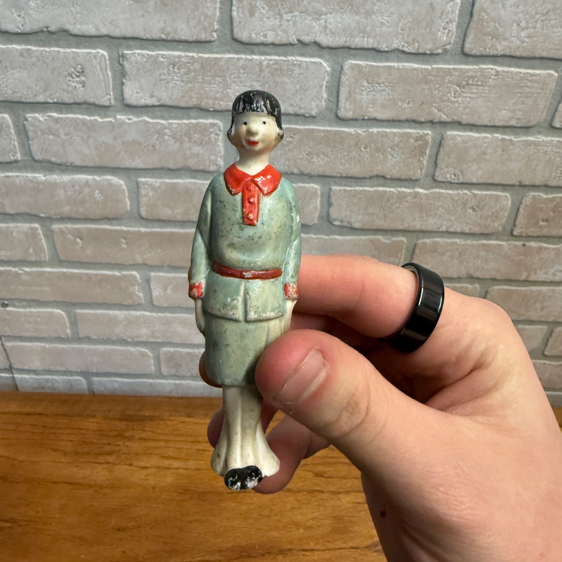 Vintage Lot (4) Comic Strip Bisque Japan Figures Toys The Gumps Moon Mullins