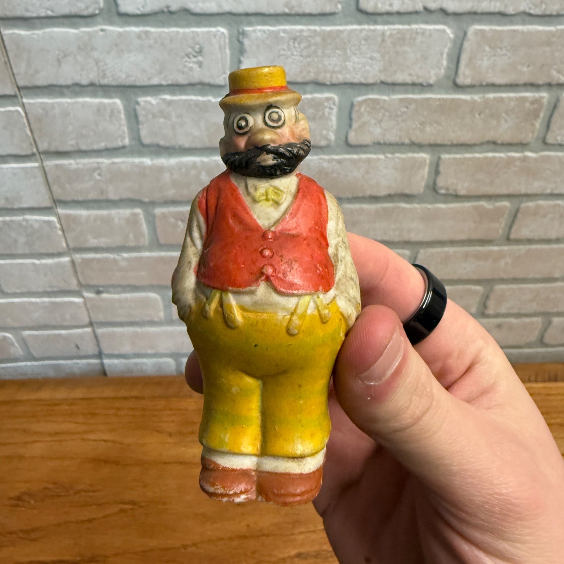 Vintage Lot (4) Comic Strip Bisque Japan Figures Toys The Gumps Moon Mullins