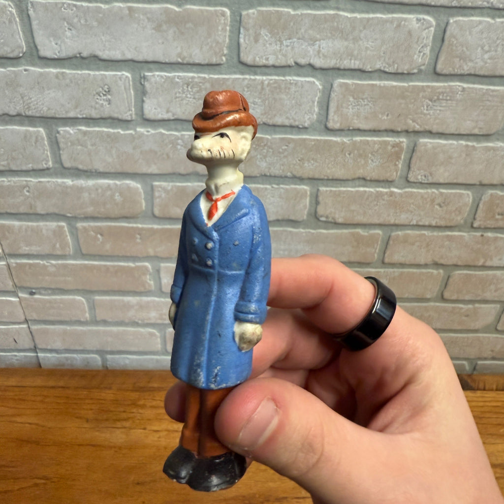 Vintage Lot (4) Comic Strip Bisque Japan Figures Toys The Gumps Moon Mullins