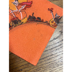 Vintage 1930s Halloween Dennison Crepe Paper Napkin Flying Witch Art Deco JOL