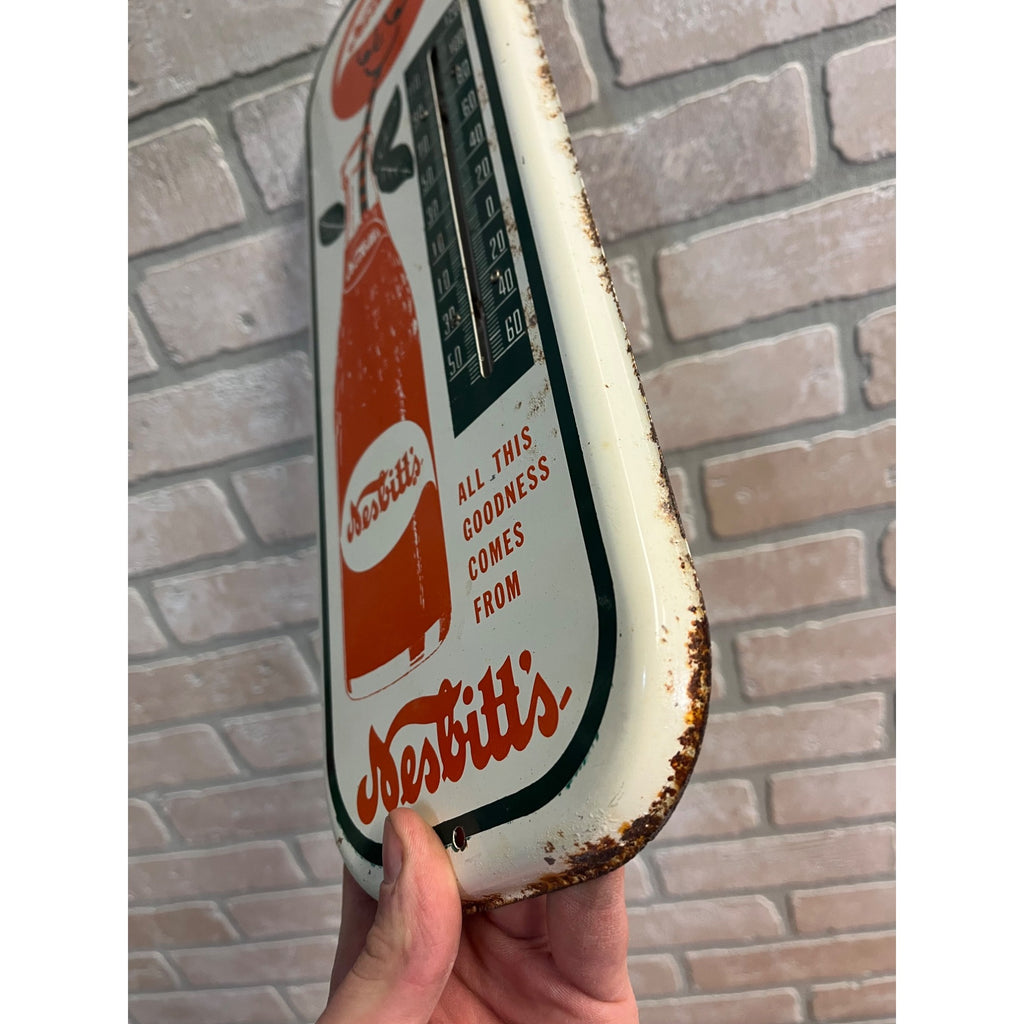 Vintage Nesbitt's Orange Soda Advertising Thermometer 16" Sign General Store