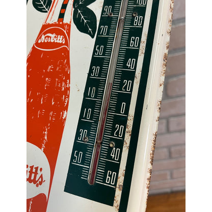 Vintage Nesbitt's Orange Soda Advertising Thermometer 16" Sign General Store