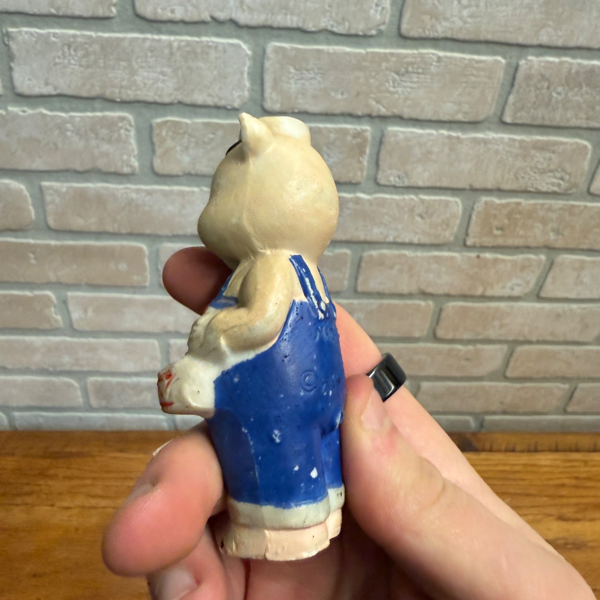 Vintage 1930s Bisque Japan Lot (3) Walt Disney Three Little Pigs Figures