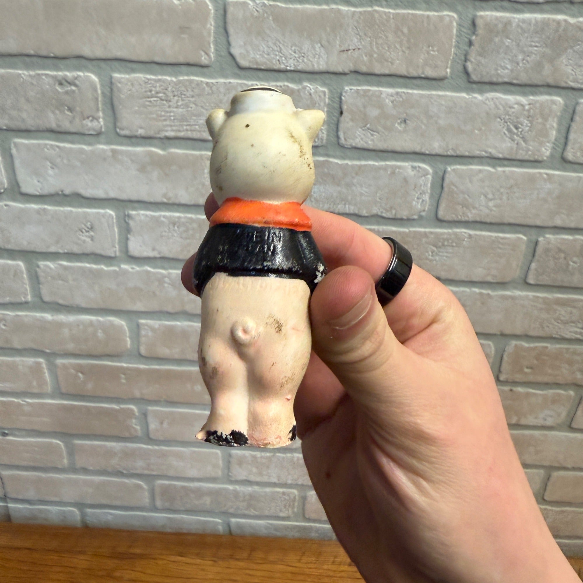 Vintage 1930s Bisque Japan Lot (3) Walt Disney Three Little Pigs Figures