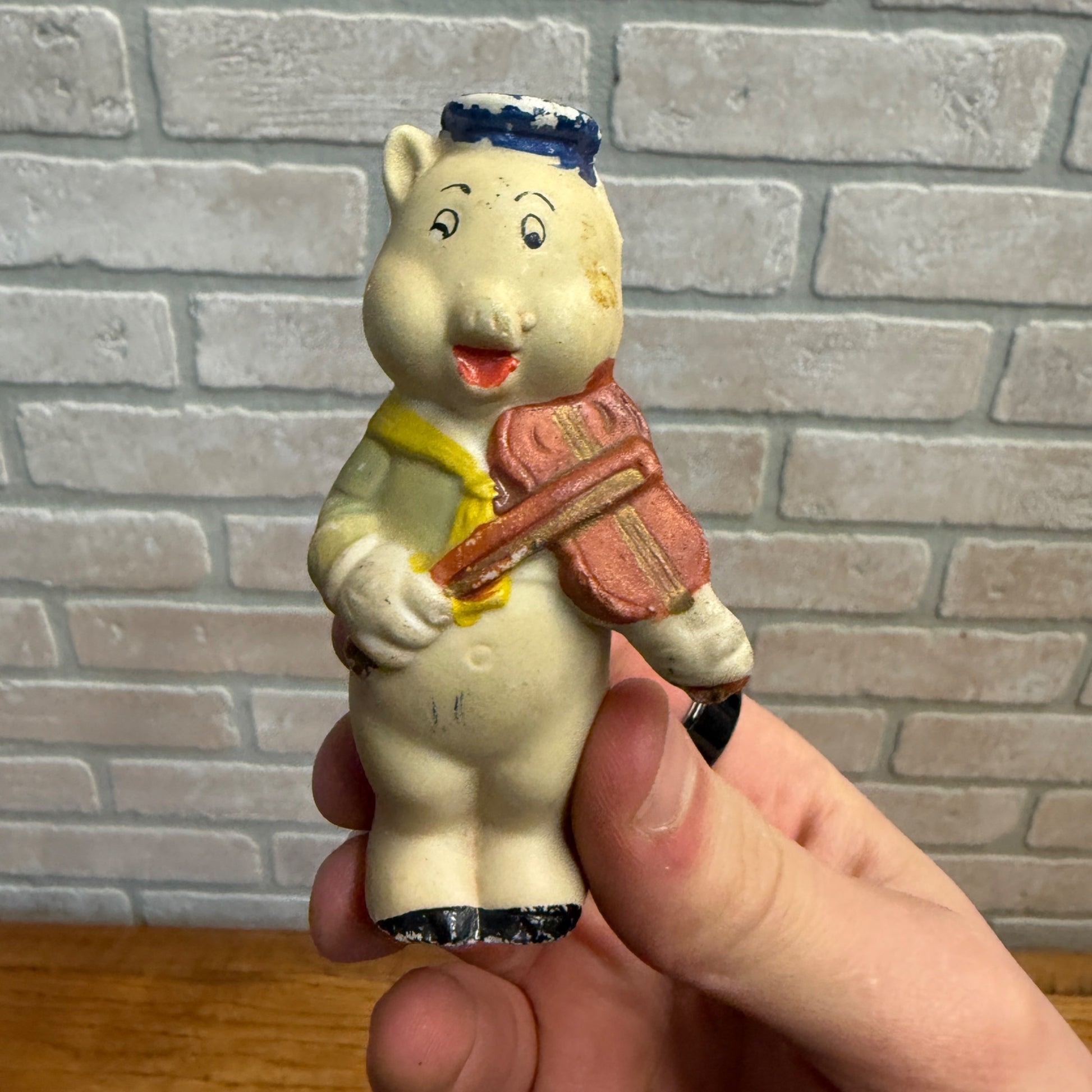 Vintage 1930s Bisque Japan Lot (3) Walt Disney Three Little Pigs Figures