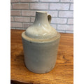 Antique Primitive White Stoneware Whiskey Jug 9.25” Tall