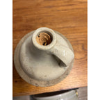 Antique Primitive White Stoneware Whiskey Jug 9.25” Tall