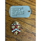 Original Vietnam War Era US Army Dog Tap + 3rd Field Artillery Unit Insignia Pin