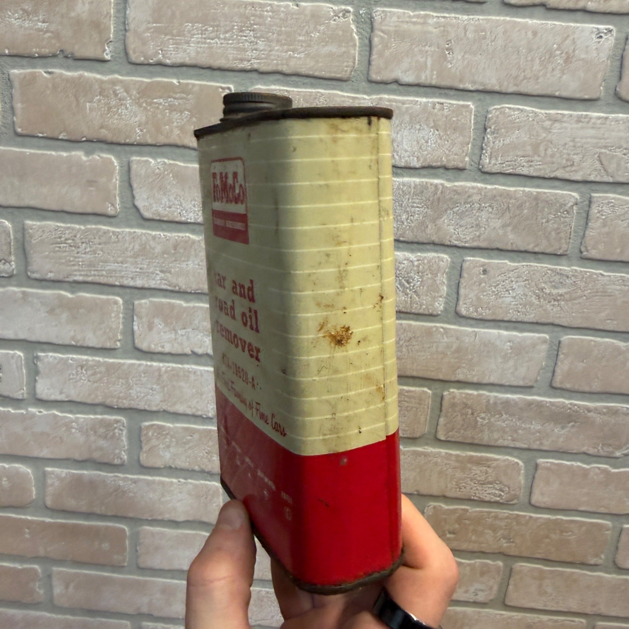 Ford FoMoCo Vintage 1 pt Metal Tar & Oil Remover Can Gas Oil Station