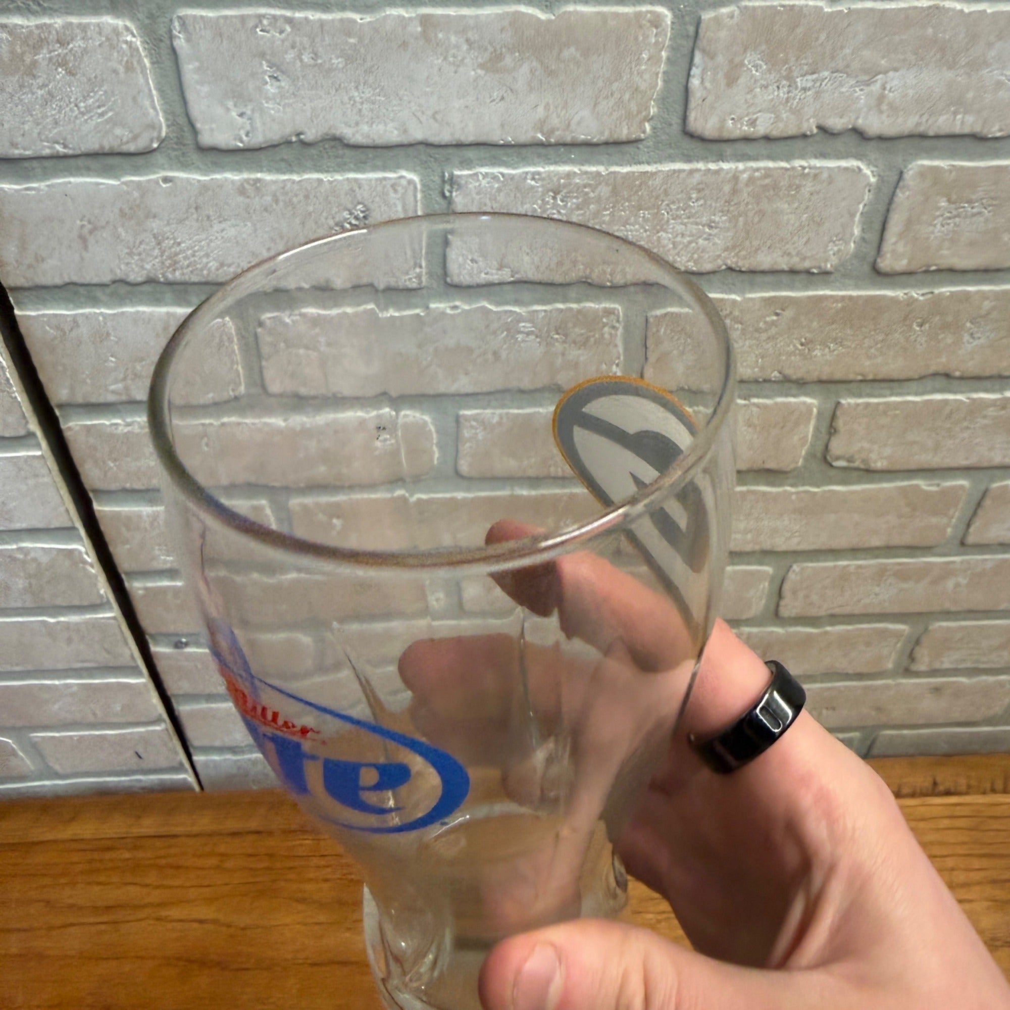 (4) Miller Lite Beer Green Bay Packers Football Pilsner Glasses Tumblers Beer Mugs