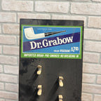 Dr Grabow Vintage Pipe Tobacco Smoking Display Stand Sign Retail Advertising.