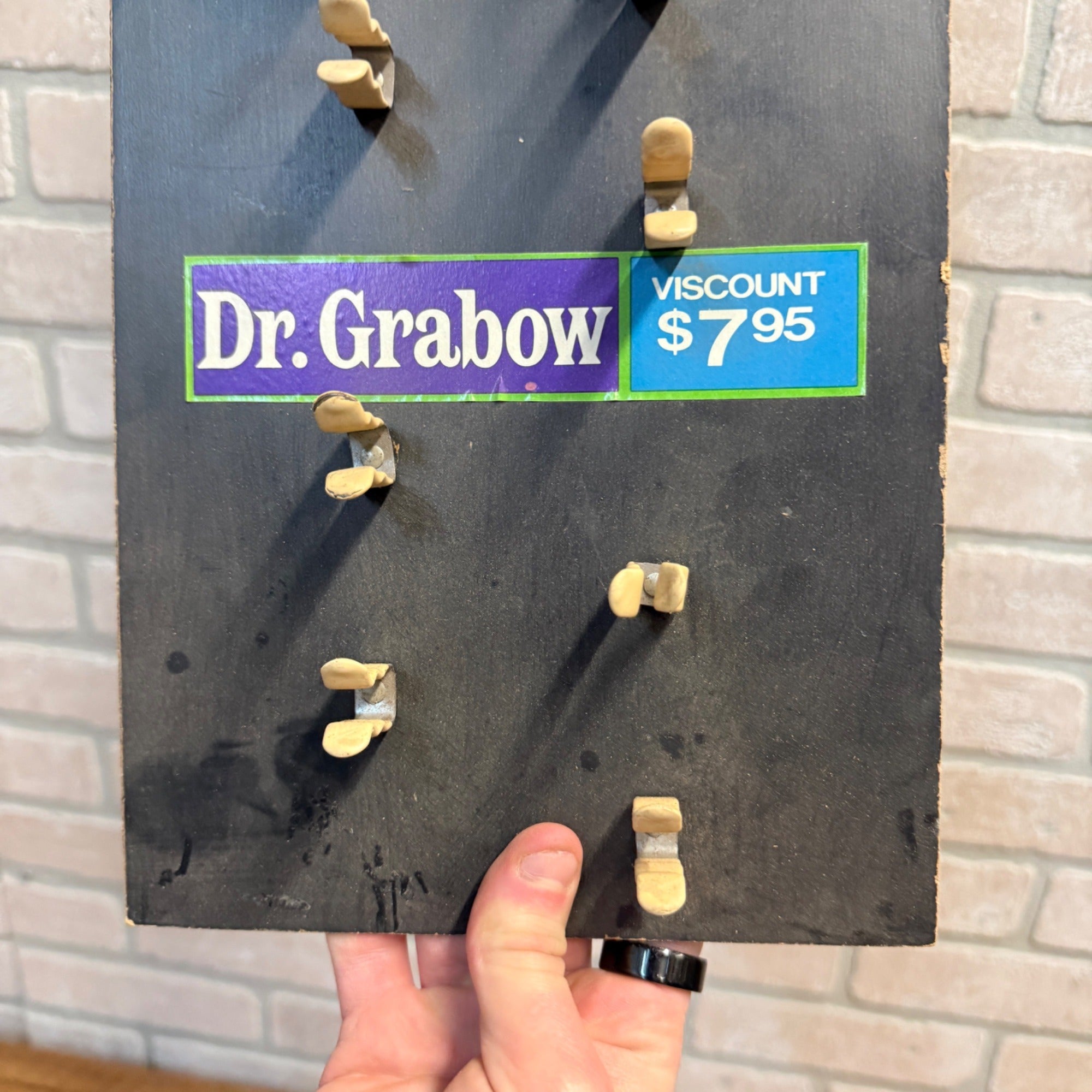 Dr Grabow Vintage Pipe Tobacco Smoking Display Stand Sign Retail Advertising.