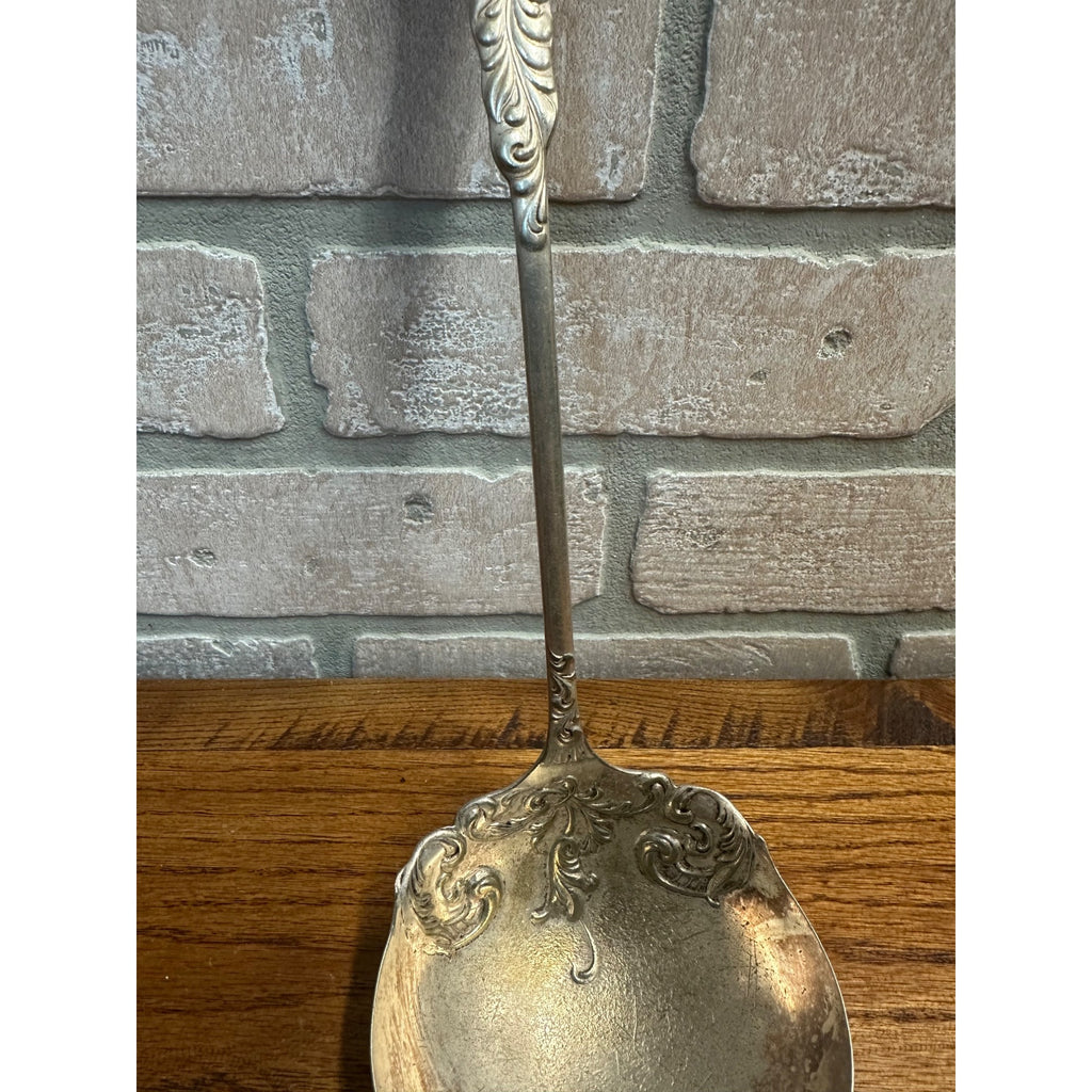 Holmes Edwards XIV Silverplate Soup Sauce Serving Ladle Spoon Rialto Pattern 12"