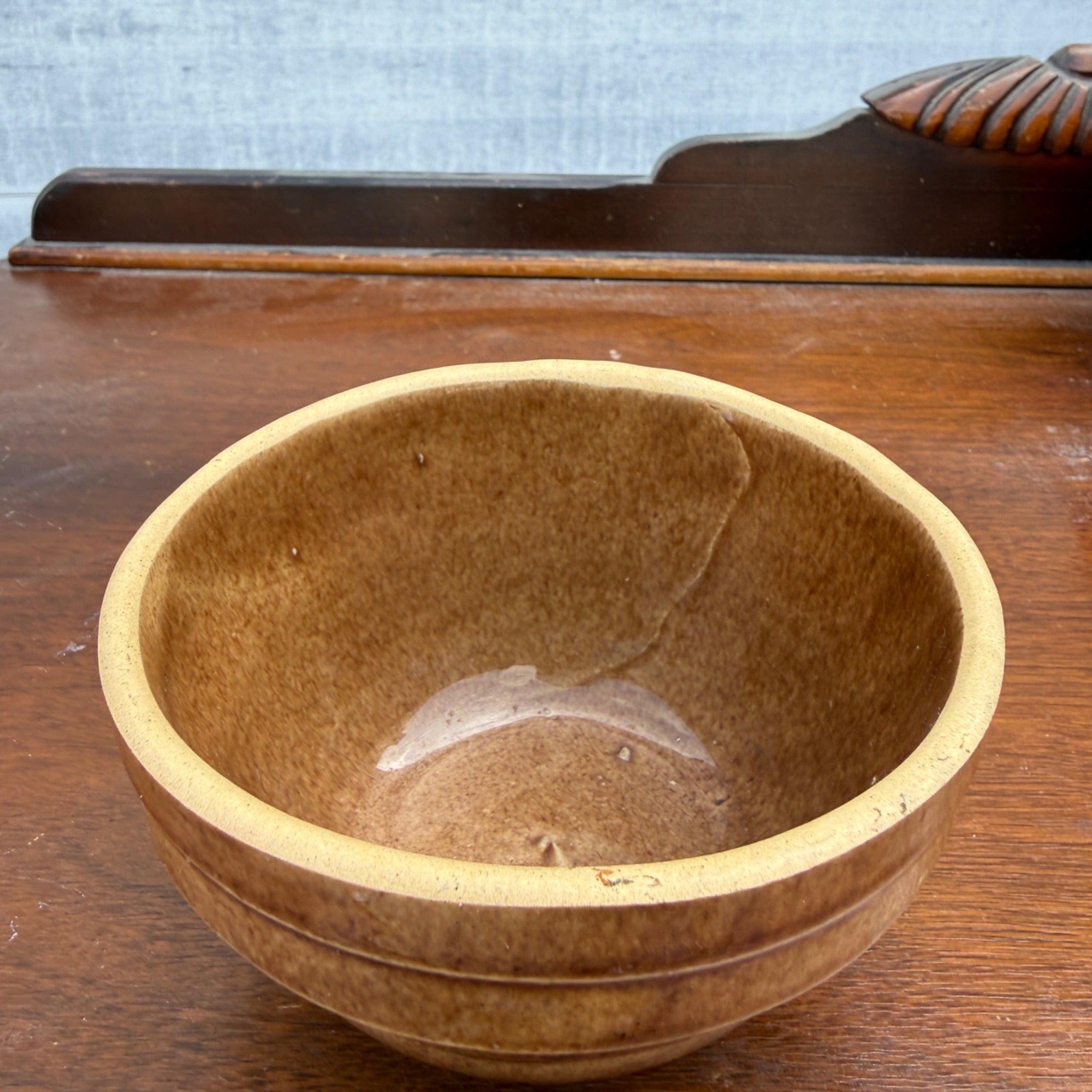 Vintage McCoy Pottery Ribbed Beehive 5" Stoneware Small Mixing Bowl USA 5IN
