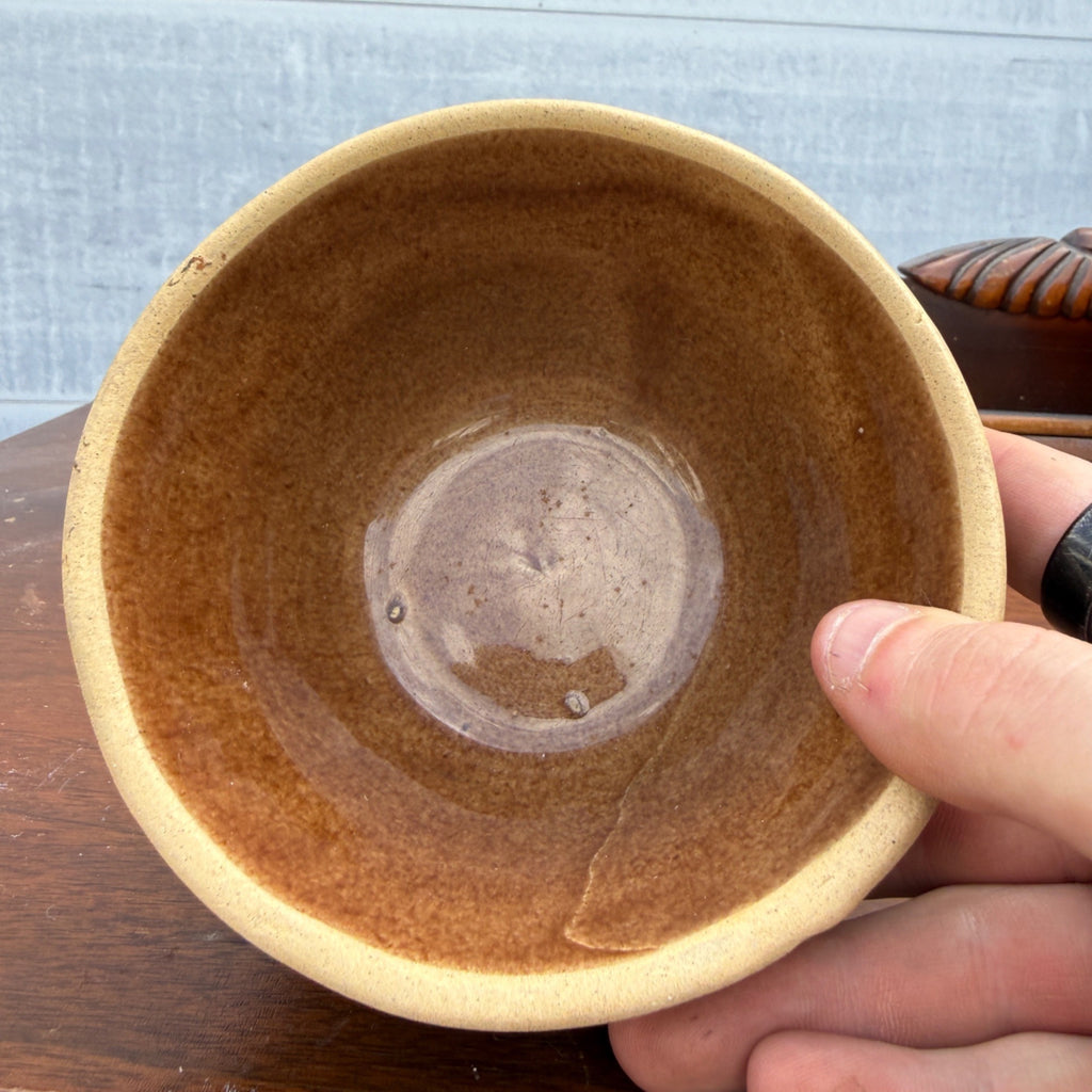 Vintage McCoy Pottery Ribbed Beehive 5" Stoneware Small Mixing Bowl USA 5IN
