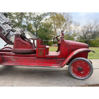 Vintage 1920s Buddy L Aerial Fire Ladder Truck Pressed Steel Toy