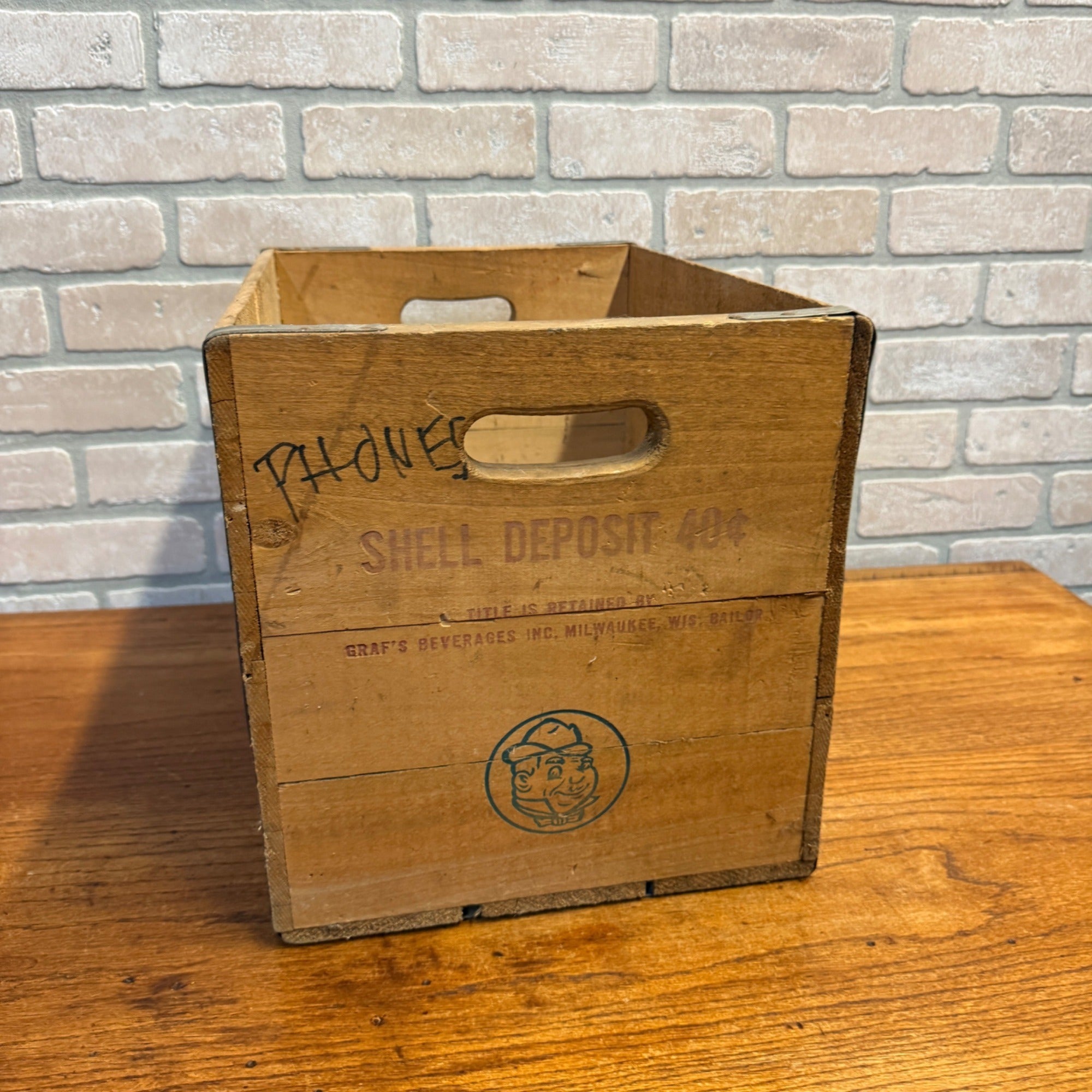 Vintage Clean GRAF'S Fine Beverages Wood Soda Case Crate Milwaukee Wis Root Beer