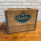 Vintage Clean GRAF'S Fine Beverages Wood Soda Case Crate Milwaukee Wis Root Beer
