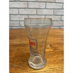 Vintage Hamm’s Beer Pilsner Glass 5-5/8" Tall Blue Border Land Sky Blue Waters