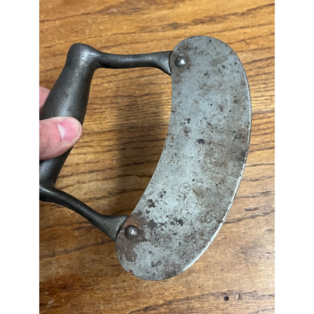 Antique Vintage Cast Steel Handle Food Chopper Knife Farmhouse Kitchen Tool