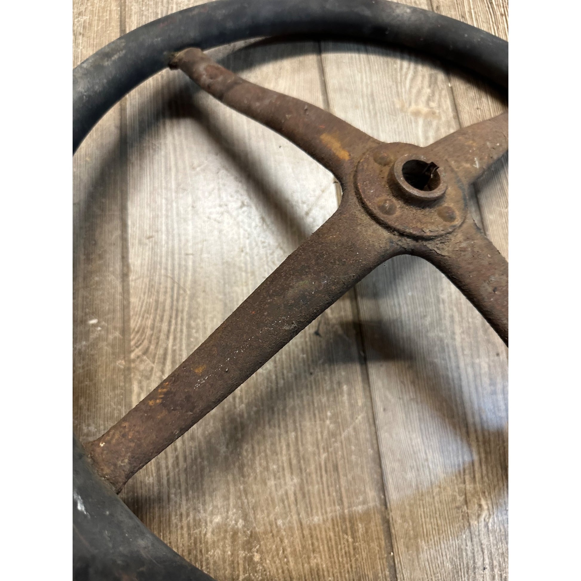 Vintage Ford Model T Automobile Steering Wheel - Rubberized Wheel 17"