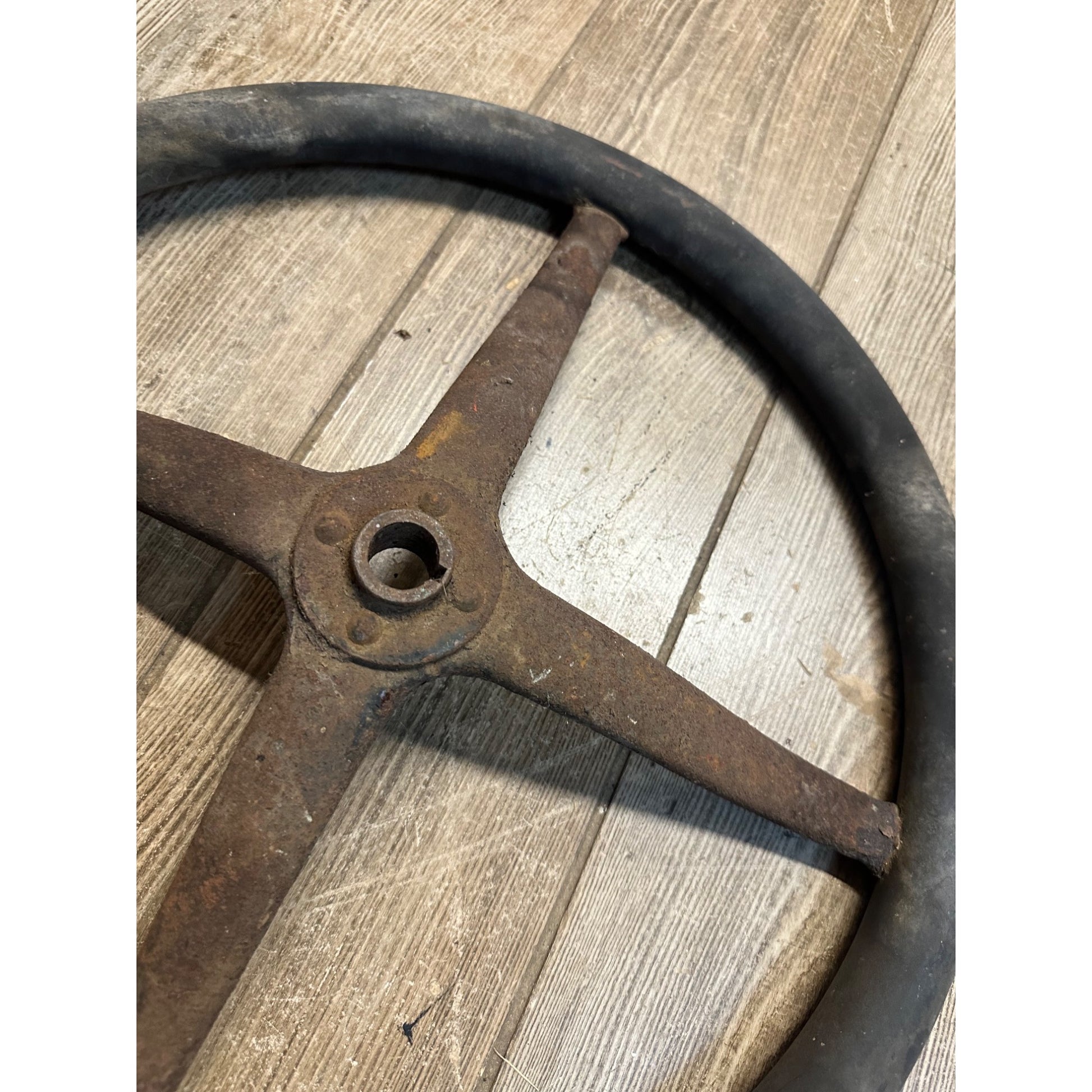 Vintage Ford Model T Automobile Steering Wheel - Rubberized Wheel 17"