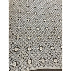 Vintage Hand Stitched Embroidered Floral Bed Coverlet Or Table Cloth 60"x68"