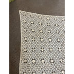 Vintage Hand Stitched Embroidered Floral Bed Coverlet Or Table Cloth 60"x68"