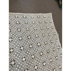 Vintage Hand Stitched Embroidered Floral Bed Coverlet Or Table Cloth 60"x68"